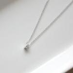  Tiny initial A necklace, personali..