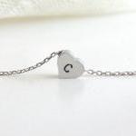  Personalized initial heart necklac..