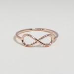 Infinity ring 5 size in pink gold -..