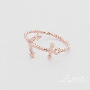 Anchor Ring Ring 6.5 Size In Pink Gold, Rose Gold,..