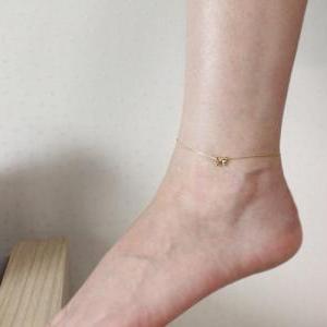Tiny Ribbon Anklet