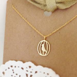 Lovely bird in the cage necklace, N..