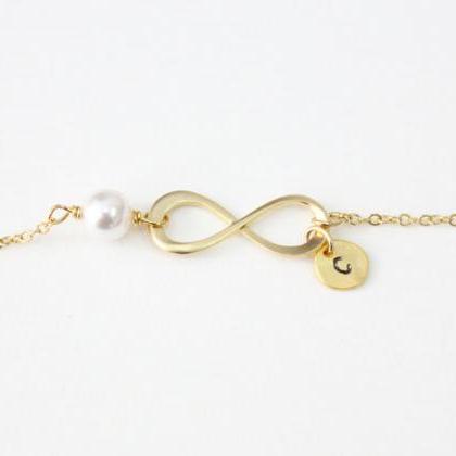 Infinity Necklace, Initial Charm, P..