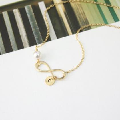 Infinity Necklace, Initial Charm, P..