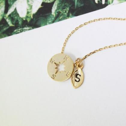 Personalized Initial Compss Necklac..