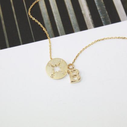 Personalized Initial Compss Necklac..