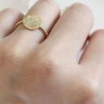 Tiny Round Ring In Gold