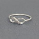 Dainty Infinity Ring 6.5 Size In Silver