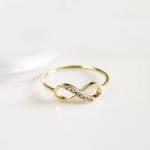 Dainty Infinity Ring 9 Size In Gold