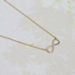 Infinity Necklace In Gold, Everyday Jewelry,..