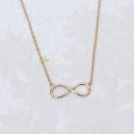Infinity Necklace In Gold, Everyday Jewelry,..