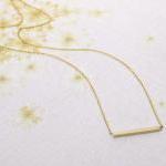 Bar necklace in gold, everyday jewe..