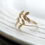 Gold Leaf Adjustable Ring
