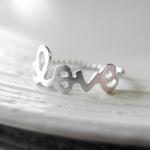 Love Ring 6.5 Size In Silver