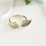 Tiny angel wing ring, knuckle ring,..