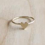Tiny Heart Ring 7 Size In Gold , Everyday Jewelry,..