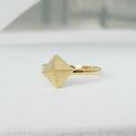 Pyramid Ring In Gold, Adjustable Ring, Knuckle..