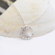 Silver Moon Necklace, crescent moon necklace, crystal moon necklace, Smile Moon Necklace, Tiny crescent moon