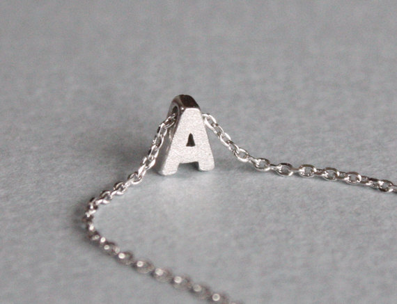  Tiny initial A necklace, personalized necklace, initial jewelry