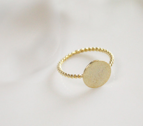 Tiny Round Ring In Gold