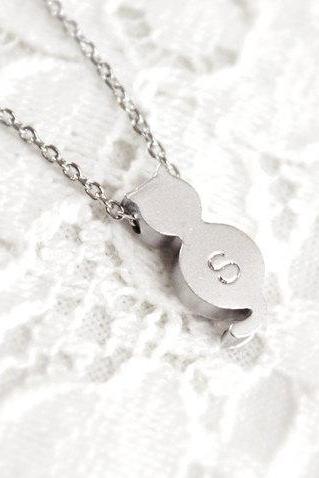  Personalized initial cat necklace, initial jewelry, best friend necklace, friendship