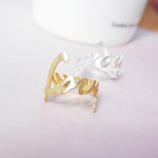 Love You Ring In Gold, Knuckle Ring, Adjustable Ring , Everyday Jewelry ...